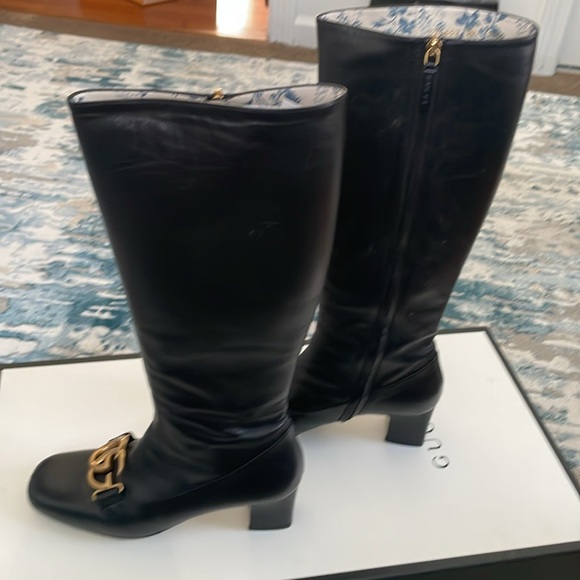 Gucci tall boot US size 8 good condition black leather - Picture 5 of 9